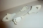 Antique Iron Clamp-on Adjustable Ice Skates With Spring 11 1/2 Rustic Decor. Fixed Price $30.00.