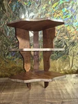 Vintage Art Deco Style Handcrafted Wooden Corner Display Shelf. Fixed Price $25.00.