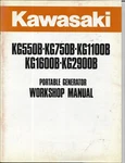 Kawasaki Portable Generator Models KG550B KG750B KG1100B KG1600B Shop Manual. Fixed Price $34.95.