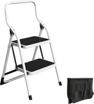 2 Step Ladder Folding Stool For Adults With Handrails Bag -. Fixed Price $69.19.