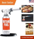 Culinary Professional Kitchen Butane Torch Adjustable Flame Shape Strength .... Fixed Price $81.23.