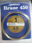 Silver Brazing Alloy, Lucas Milhaupt, Braze 450, 45/1. Fixed Price $87.16.