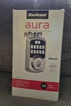New Kwikset Aura Satin Nickel Electronic Bluetooth Keypad Smart Lock. Fixed Price $95.00.