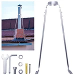 Exablo 8" Chimney Support Bracket Kit, 45-74 Inch, Silver White. Fixed Price $88.26.