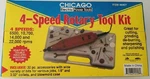 New: Chicago Electric Power Corded 4-SPEED Rotary Tool Kit Model 40457. Fixed Price $37.00.