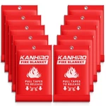 Emergency Fire Blanket For Home Kitchen Kanhiro Fiberglass Suppression. Fixed Price $115.21.