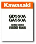 Kawasaki GD550A GA550A Portable Generator Service Manual. Fixed Price $32.95.