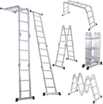 7 Folding Step Ladder 12.5FT Multi Purpose Aluminum Extension. Fixed Price $99.99.