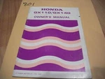 Honda GX110 / GX140 Engine Owner's Owners Manual. Fixed Price $15.19.