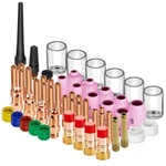 81PCS Tig Welding Torch Accessories Glass Cup Alumina Nozzle Stubby Gas Lens .... Fixed Price $43.66.