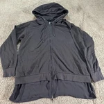 Allsaints Hoodie Womans Large Gray Petra Hoody Sweat Full Zip High Low Fleece. Fixed Price $43.19.