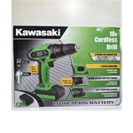 Kawasaki EDS0320 18V Li-ion Cordless Drill 3/8" Keyless + Batteries. Fixed Price $16.00.