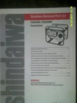 Shindaiwa / EGR6000E Generators Illustrated 1999 Parts List #61701. Fixed Price $10.95.
