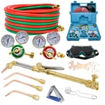 Gas Welding Cutting Torch Kit Oxy Acetylene Brazing Set Victor Type + 50FT Hose. Fixed Price $164.50.