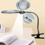 Desktop Magnifying Glass Floor Stand For Led Maintenance With Light Clip-on Hose. Fixed Price $10.06.