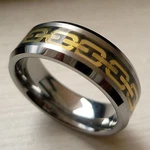 8MM Men's Tungsten Carbide Two Tone Anchor Pattern Comfort Fit Band Ring Sz 8-14. Fixed Price $54.78.