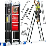 Step Folding Ladder 19.6FT Multi-purpose Aluminium Extension 7. Fixed Price $229.99.