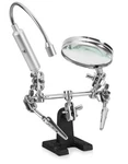 Rampro - Helping Hand Magnifier Glass Stand With Flexible Neck Led Flashlight.... Fixed Price $25.16.