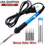 60W Soldering Iron Kit Gun Electric Heat Pencil Tool Us Plug 110V. Fixed Price $10.99.