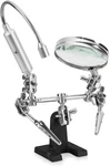 Rampro - Helping Hand Magnifier Glass Stand With Led Light, Blue, White. Fixed Price $23.23.