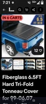 Brand New Tonneau Hard Cover Made From Fiberglass Tri-fold For Fleetside.. Fixed Price $350.00.