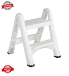 Rubbermaid FG420903WHT White 2-STEP Folding Stool New 100%. Fixed Price $38.95.