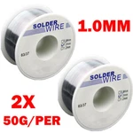 2X Tin Rosin Core Wire Electrical Soldering SN60 Flux .031"/1.0MM 50G Hot. Fixed Price $11.25.