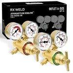 Light Duty Oxygen Acetylene Regulator Set, CGA-540 CGA-200 For Mc Tanks, Outl.... Fixed Price $77.20.