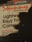 Tricam Skinny Step Stool, Steel Utility Folding Painted White. Fixed Price $10.95.