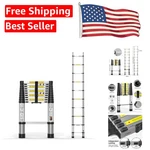 Lightweight 10.5FT Aluminum Telescopic Ladder - Ideal For Indoor & Outdoor. Fixed Price $170.99.