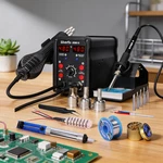 8586D 2IN1 Soldering Station Hot Air Gun Heat Rework Smd Welding Tool Iron Kit. Fixed Price $38.99.