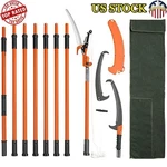 Extendable Manual Pole Saw 7.3-27FT Tree Pruner Lightweight Sharp Steel Blade Us. Fixed Price $129.60.