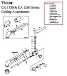 Victor CA1350 & CA1260 Cutting Torch Large Rebuild/repair Parts Kit, 0390-0009. Fixed Price $36.99.