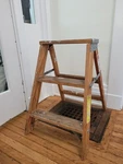 Werner Wooden 2 Foot Step Ladder Primitive Rustic Farmhouse Usa Vintage W130-4. Fixed Price $59.99.
