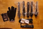 Atmoko Interchangeable 5IN1 Curling Iron Set With Glove & Hair Clip. Fixed Price $32.95.