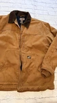 Gravel Gear Jacket Mens 2XL Heavy Brown Duck Canvas Quilt Lined Hooded Workwear. Fixed Price $19.99.