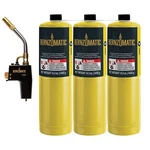 Bernzomatic Map Pro Gas Cylinder 3-PACK With Advanced Performance Torch TS4000T. Fixed Price $94.99.