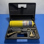 Vintage Bernzomatic Propane Torch Kit W Case & 7 Tips Attachments Untested. Fixed Price $35.00.