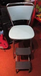 Vintage Step Stool Folding Mid Century Metal/wood Farm House Green Chair Cosco?. Fixed Price $75.00.