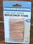 150PC Chicago Electric 3MM Dent Repair Replacement Studs (copper Finish) #91709. Fixed Price $20.99.