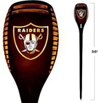 Raiders Oakland Las Vegas Nfl 36'' Led Solar Tiki Torch Light Flickering Flame. Fixed Price $50.00.