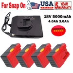 For Snap On Battery CTB6187 CTB4185 CTB4187 CTB6185 CT6850 Charger 18V 5.0AH 3AH. Fixed Price $106.80.