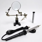 Third Hand Stand Holder Magnifier W/ Soldering Iron & Station Kit. Fixed Price $21.94.