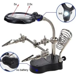 Third Hand Soldering Iron Stand Holder Magnifier Helping Station Tool. Fixed Price $14.95.