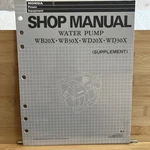 Nos Honda WB20X WB30X WD20X WD30X Water Pump Shop Manual Supplement K1 Oem. Fixed Price $15.99.