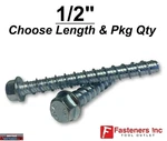 1/2" Tapking Hd Heavy Duty Concrete Screw Anchor (choose Size). Fixed Price $337.24.