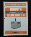 Genuine Kubota GV-3120 Diesel Generator Parts Catalog Manual Very Good. Fixed Price $23.06.