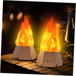Led Lights, Rechargeable Battery Flameless Candles, Fake Fire With 2PCS. Fixed Price $40.49.