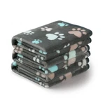 3-PACK 23X16'' Fluffy Premium Fleece Pet Blanket Paw Printed Throw Grey. Fixed Price $22.80.