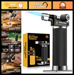 Dual Flame Butane Torch Lighter - Refillable Kitchen Cooking Gun, Creme Br. Fixed Price $63.99.